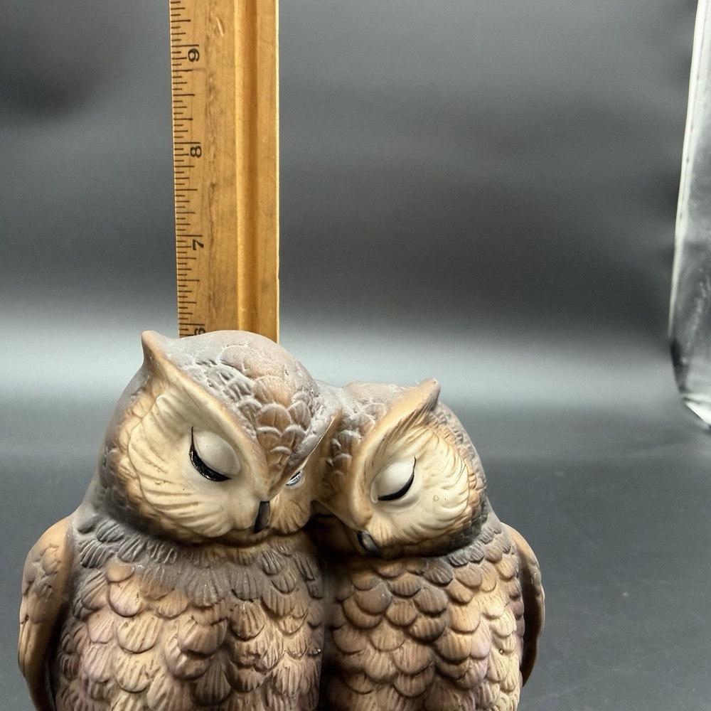 Vintage Gorham Loving Owls Music Box Plays The Way We Were Owl Figurine Japan - Picture 7 of 7